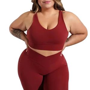 ชุดวอร์มชิ้นสำหรับผู้หญิงชุดออกกำลังกายขาสั้นเอวสูงสปอร์ตบราออกกำลังกายเล่นโยคะวิ่งในยิม - Product Image 1