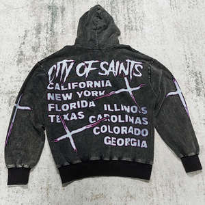 Sweat-shirt unisexe vintage personnalisé, impression DTG, 100% coton, 500 g/m², molleton français, lavage à l'acide, sweat-shirt surdimensionné pour homme - Product Image 1