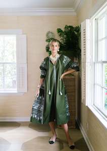 ชุดเดรสเจ้าสาวสีเขียวมรกตหรูหราสง่างามชุดเดรสออกงานแขนยาวประดับเลื่อมสำหรับงานแต่งงาน - Product Image 5