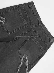 Pantalones holgados de mezclilla de pierna recta holgados de cintura ajustable High Street Trendy Plus Size Jeans para hombres Black Baggy Jeans - Product Image 6