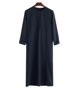 Dernier modèle de robe musulmane Jubba Jalab Daffah Al Aseel pour homme Robe en soie teintée en violet Offre Spéciale Ramadan - Product Image 3