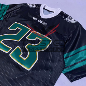 Maillot de football américain personnalisable pour homme 2026 à manches courtes, respirant, antibactérien, streetwear oversize - Product Image 3