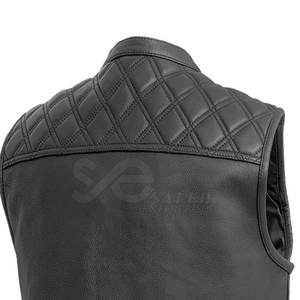 Custom Men's Durable Winter <b>Leather</b> <b>Vest</b> Best Quality Design Hot Selling <b>Leather</b> <b>Vest</b> - Product Image 3