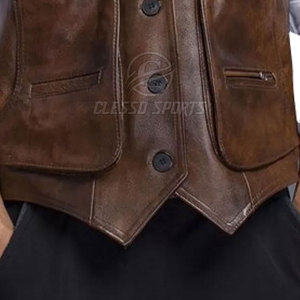 Chaleco de Cuero para Hombre, Transpirable, Cómodo y Ligero, Ropa Casual, Precio Razonable, Hecho en Fábrica - Product Image 4