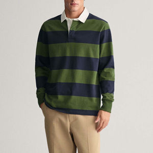 เสื้อรักบี้ผู้ชายคุณภาพสูงแบบใหม่ ทนทาน สวมใส่สบาย ลำลอง ผลิตจากผ้าแคนวาสฝ้ายออร์แกนิค 100% ระบายอากาศได้ดี - Product Image 1