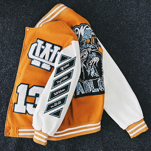 Veste universitaire en laine et cuir pour hommes, veste universitaire personnalisée en polaire, bombardier de baseball vintage, style letterman pour hommes, vêtements d'extérieur tendance - Product Image 2