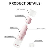 Pot Airless Personnalisé avec Logo 30g 50g, Pot Cosmétique OEM à Marque Privée, Grande Surface d'Impression, Pot à Pompe Sous Vide pour Marque de Luxe
