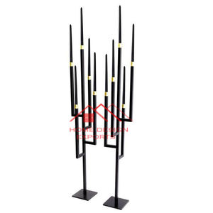 เชิงเทียนสีทองแวววาวเชิงเทียนโลหะหรูหราสำหรับตกแต่งบ้านที่วางเทียน - Product Image 6