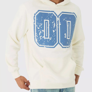 เสื้อฮู้ดดี้ดีไซน์ใหม่ ผ้าฟลีซหนานุ่ม 400gsm ทรงหลวมไหล่ตก ใส่สบายสำหรับฤดูหนาว ผลิตจากผ้าฝ้าย 100% ทรงโอเวอร์ไซส์ บ็อกซี่ฟิต สำหรับผู้ชาย - Product Image 5