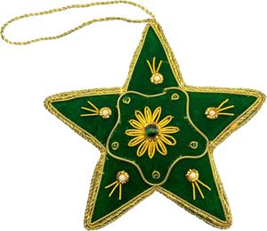 Decoración Colgante en Forma de Estrella con Adornos Zari |   Adornos Colgantes Hechos a Mano con Hilo Metálico y Cuentas para Decoración de Bodas y Fiestas - Product Image 4