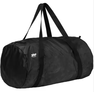 Sac polochon de voyage en nylon noir avec fermeture à glissière à motif de lettre à la mode pour une utilisation en salle de sport - Product Image 6