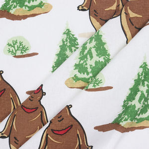 Productos textiles para el hogar Mantel Estampado de oso de peluche 150X220 cm 180gsm 100% Algodón Hecho por fabricante indio - Product Image 3