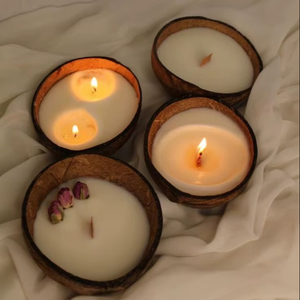 Top Trending 2025 Velas de cáscara de coco sostenibles hechas a mano para juegos de regalo de Navidad Decoración minimalista para el hogar Eco Wellness Vibes - Product Image 1