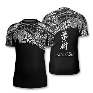 Camiseta Rashguard de manga corta a la moda, tela flexible suave, diseños personalizados coloridos para marcas y promociones de ropa deportiva - Product Image 4