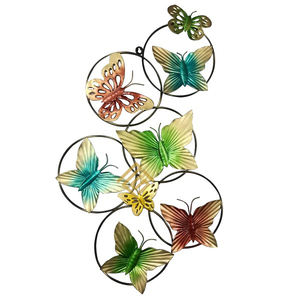 Antiguo grande de alta calidad diseño moderno Metal arte de la pared decoración Color Pastel hogar decorativo colgante de pared 2025 artículo de venta caliente - Product Image 5