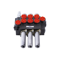 Vanne de commande directionnelle P40, vanne de commande hydraulique à joystick avec joystick et câble de commande à distance