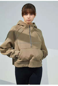 New Oversize Gym Hoodie with Acid Wash and 3D Embroidery Private Label Sport Jacket From SCU Featuring Front Logo - Product Image 5