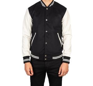 แจ็กเก็ตเลตเตอร์แมนผ้าซาตินของผู้ชายทนทานและมีสไตล์สำหรับเสื้อแจ็คเก็ตกระทิงชิคาโกมีซิปปิด - Product Image 1