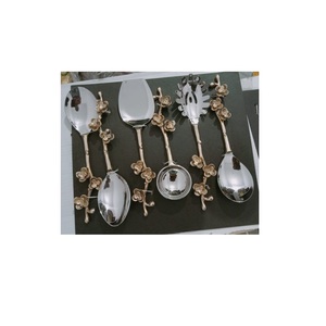 Ensemble de 6 couverts à poignée de fleurs de haute qualité au design élégant avec taille personnalisée pour la maison pour servir la salade - Product Image 6