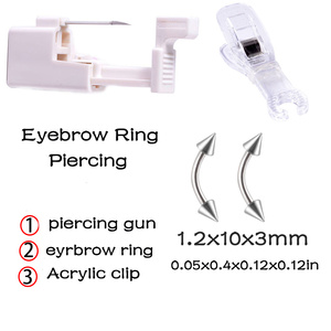 An toàn sức khỏe Nút xuyên Súng cơ thể xuyên công cụ Kit rốn gói môi móng tay lông mày lưỡi mũi xuyên súng - Product Image 5