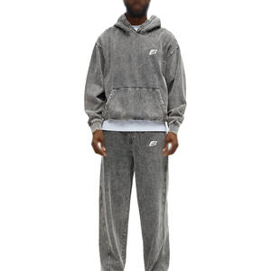 Sudadera con Capucha para Hombre, 100% Algodón, Forro Polar Grueso, Estilo Holgado y Oversize, Unisex, para Otoño e Invierno, Ropa Casual de Moda - Product Image 1