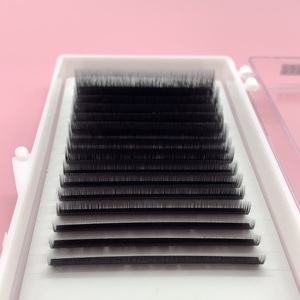 Vinlash Compra a granel Mega Volumen Extensiones de pestañas Ventiladores hechos a mano Fibra PBT coreana Curl completo Aspecto natural Semi mate Ventilador fácil - Product Image 1