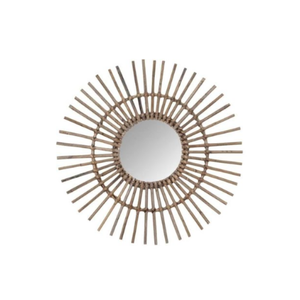 กระจกหวายติดผนังงานฝีมือแบบเวียดนามอุปกรณ์ตกแต่งบ้านสไตล์โบโฮเป็นมิตรต่อสิ่งแวดล้อม - Product Image 1