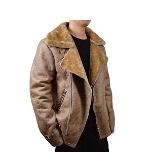 Chaqueta de Cuero Clásica para Hombre, Costuras Premium, Cuello Alto, Abrigo Elegante de Invierno, Ropa de Calle para Uso Diario - Product Image 3