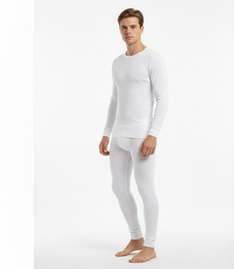 Arctic Shield <b>White</b> Men Thermal Suit Full <b>Sleeve</b> Soft Warm Breathable Fabric Designed for Winter Stability - Product Image 3