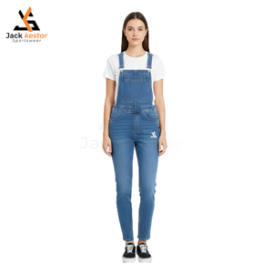 Wholesale Customized High Visibility <b>Reflective</b> Nylon Spandex Cotton Safety Dangri Women's Workwear Uniform <b>Top</b> Selling - Product Image 1