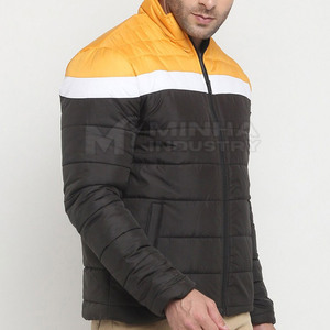 Veste d'hiver matelassée pour homme, col montant, logo personnalisé sur le devant, écologique, respirante, design sur mesure - Product Image 2