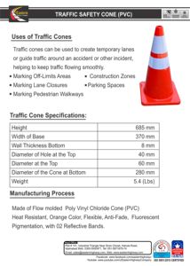 Barrera de carretera plegable con conos de Seguridad de Tráfico de plástico reflectante personalizable de Pakistán - Product Image 6