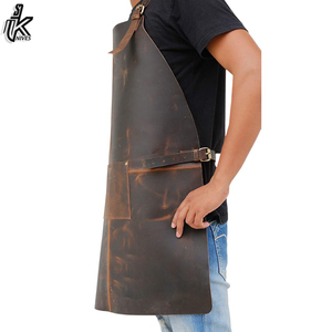 2026 Unisex High Quality Sleeveless Leather <b>Apron</b> Custom Logo Reusable <b>Kitchen</b> Accessory PVC Fabric Food Commercial Use - Product Image 6