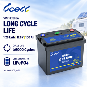 Batería de ciclo profundo LiFePO4 de 12V 100Ah rentable con BMS integrado para RV, energía solar, marina y sistemas fuera de la red - Product Image 4
