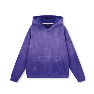 Sudadera con capucha lavada con ácido de alta calidad para hombre, ropa de calle de algodón personalizada, manga larga térmica de gran tamaño para invierno - Product Image 4