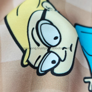 Wholesale Printed Pajama Fabric 120gsm Latin Silk Smooth Breathable Soft Cute Patterned Textile - Product Image 5