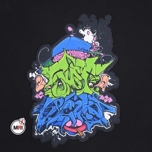 สติกเกอร์ไวนิลกราฟฟิตีแบบลอกลายด้วยความร้อนแบบกำหนดเองสำหรับออกแบบเสื้อผ้าเสื้อยืดผ้าฝ้าย100% ทรงหลวมตัวการ์ตูน300กรัม - Product Image 3