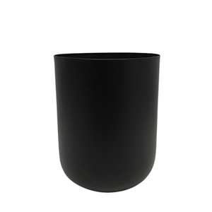<b>Garden</b> Supplies Set of 2 Iron Round <b>Planter</b> Black <b>Wood</b> Texture Large Size Metal Flower Pots & <b>Planters</b> for for Home & <b>Garden</b> - Product Image 3