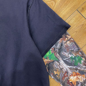 เสื้อยืดแขนยาวผ้าฝ้าย100% สำหรับผู้ชายทรงหลวมสองชั้นสไตล์สตรีท - Product Image 5