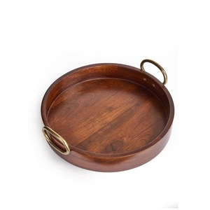 La última bandeja de madera de mango para servir en el hogar, oficina y cocina, precio de bandeja de comida de madera - Product Image 1