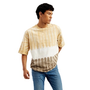 Listo envío Oversized 100% algodón cuello redondo Tie Dye camiseta para hombres de alta calidad impreso estilo cuadrado de punto para marcas de compradores B2B - Product Image 5