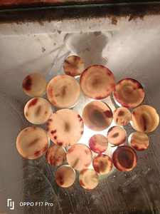 Boutons en corne de buffle de haute qualité de R M INTERNATIONAL, vierges, religieux, écologiques, fabriqués à la main, technique brute, rose clair naturel - Product Image 2