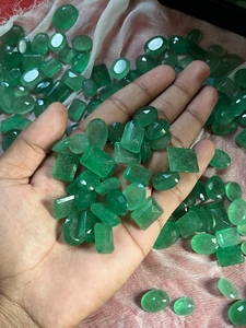 Cabujón de cuarzo fresa Natural de calidad AAA, piedra Natural verde suelta, juego de Color hecho a mano en forma de tamaño mixto tratado térmicamente - Product Image 3