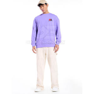 เสื้อสเวตเตอร์โอเวอร์ไซซ์สำหรับผู้ชายเสื้อสวมหัวพิมพ์ลายกราฟิกพร้อมไหล่ตกสำหรับเทรนด์แฟชั่นในเมืองสำหรับวัยรุ่น - Product Image 4