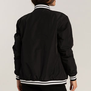 Veste universitaire pour femmes en molleton uni élégant de longueur longue, prix de gros, 100% coton, veste universitaire pour femmes - Product Image 3