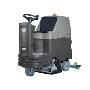 Automatic Commercial Tile Ride-on Sweeper-Scrubber Battery Operated Driving Type Industrial Floor Cleaning Machine