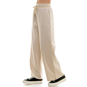 Pantalones casuales de pierna ancha para mujer, ropa de calle con diamantes de imitación, pantalones de chándal holgados informales de gran tamaño, pantalones cargo para exteriores para mujer - Product Image 5