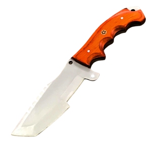 Cuchillo rastreador D2 hecho a mano personalizado mango de madera Pakka de colores Funda de cuero duradera hecha a mano y cuchillo. - Product Image 1