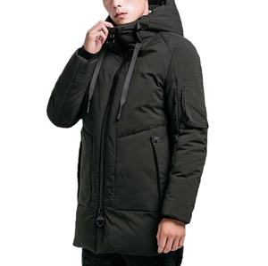 Parka matelassée en toile enduite résistante à capuche pour homme, veste d'hiver avec fabrication en gros personnalisée - Product Image 4