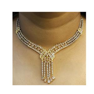 Gold White Finish Designer Necklace <b>Set</b> With White <b>Pearl</b> Beautiful Stone Necklace <b>Set</b> For Wedding Party - Product Image 1